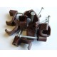 Brown 13x6mm Large Shotgun / Twin Coax / Mains 4mm FT&E Cable Clip